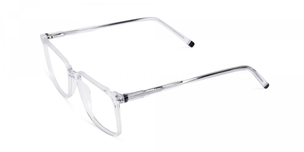 Crystal Clear Rim Rectangular Glasses