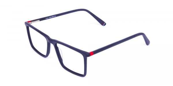 Matte Black Full Rim Rectangular Glasses
