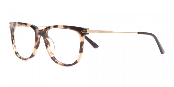Calvin Klein CK19704 Wayfarer Glasses In Khaki Tortoise
