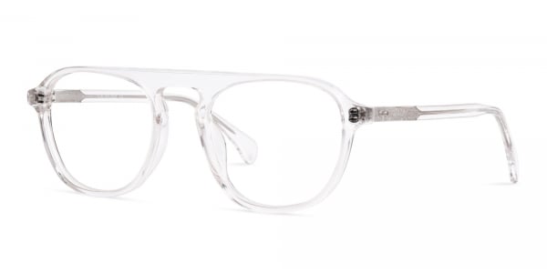 crystal clear or transparent wayfarer full rim glasses frames