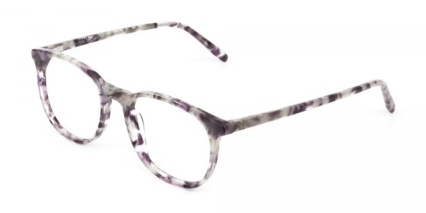 Round Marble Grey Glasses Frames  