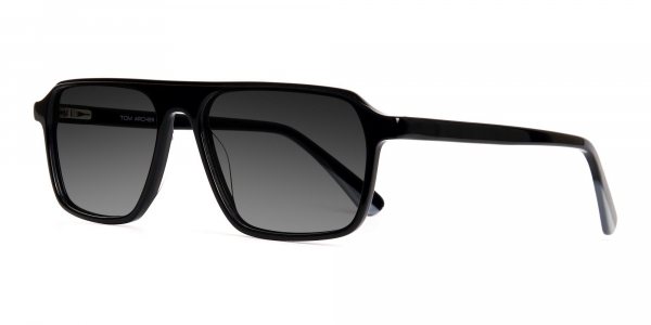 Black Tint Rectangular Sunglasses