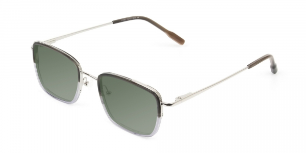 Green Tinted Charcoal Wayfarer Sunglasses 