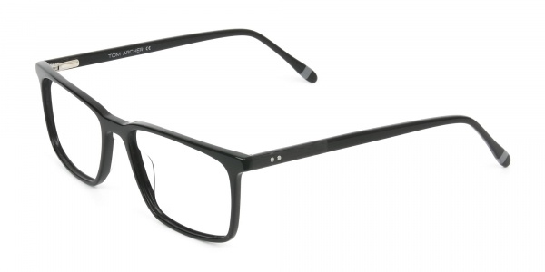 Designer Black Glasses Rectangular  