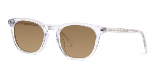 crystal clear or transparent wayfarer brown tinted sunglasses frames