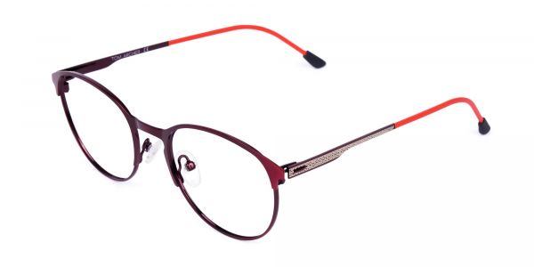 red oval glasses