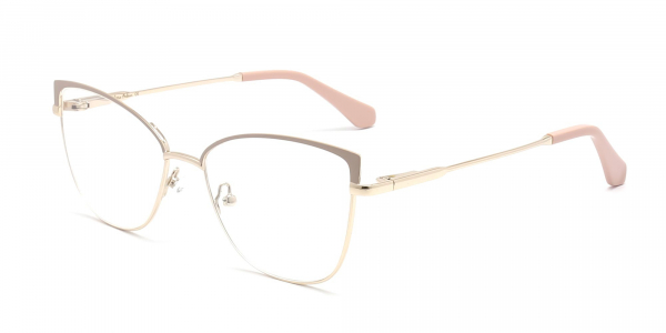 Pink Metal Frame Glasses