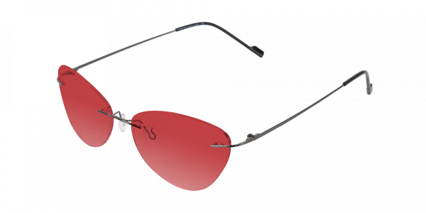 red retro cat eye sunglasses
