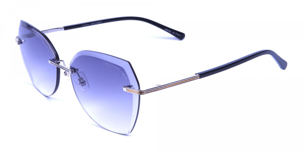 Brown Rimless Sunglasses in Wayfarer and Aviat