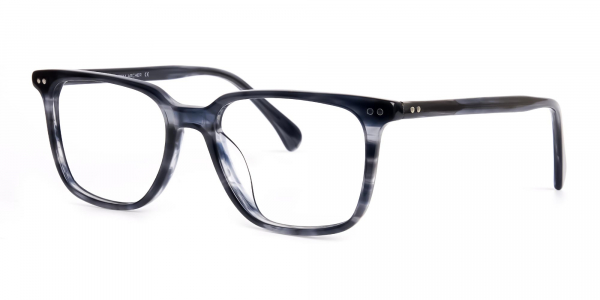 ocean blue rectangular wayfarer full rim glasses frames