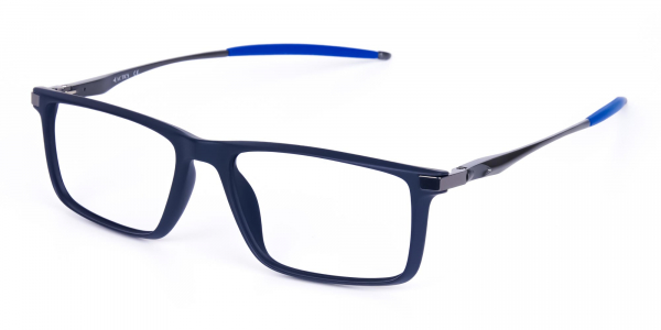 Blue and Black Prescription Football Glasses