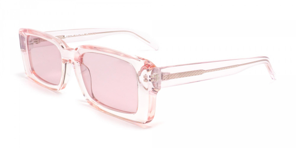pink rectangle sunglasses for women