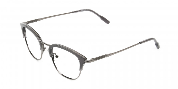 Wayfarer & Browline Gunmetal Silver Grey Translucent glasses  