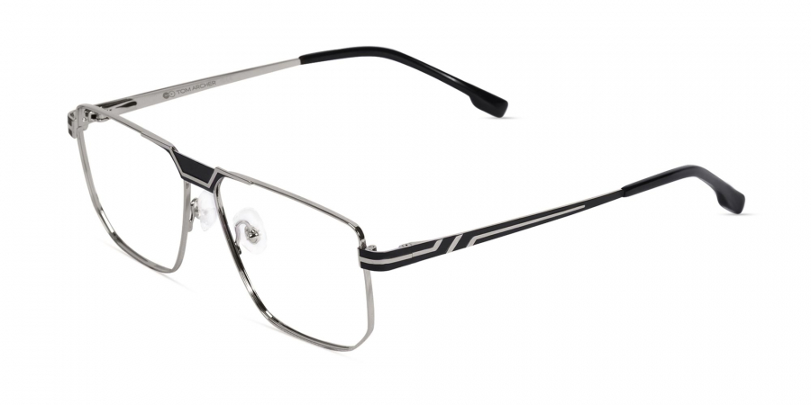 Silver And Black Glasses