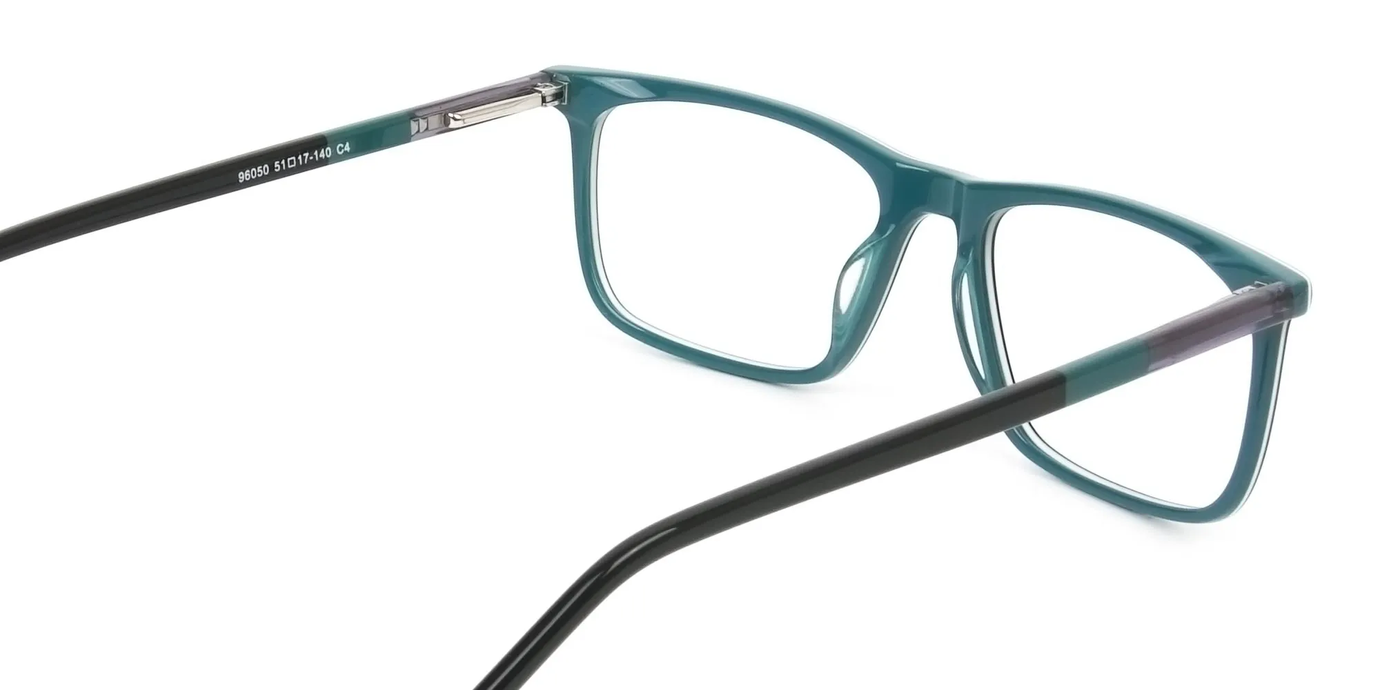 Black and Teal Spectacles in Rectangular  