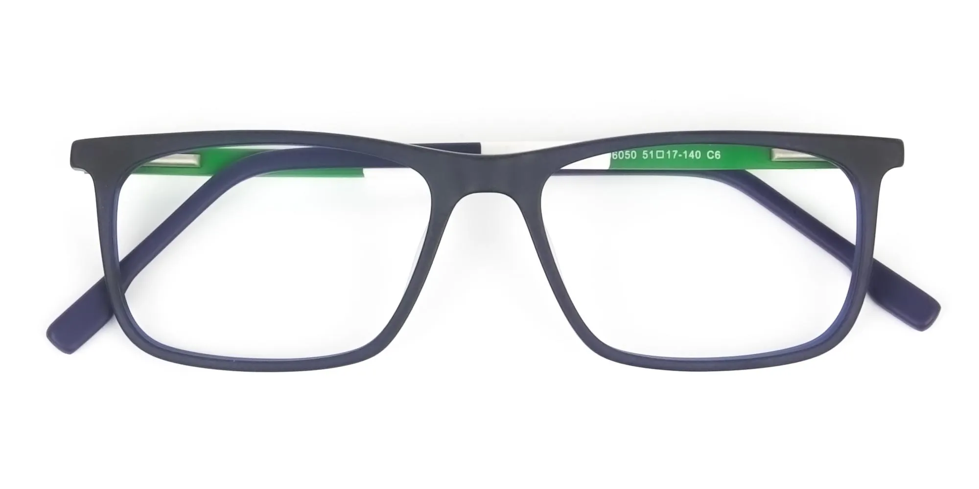 Green & Matte Navy Blue Spectacles - 2