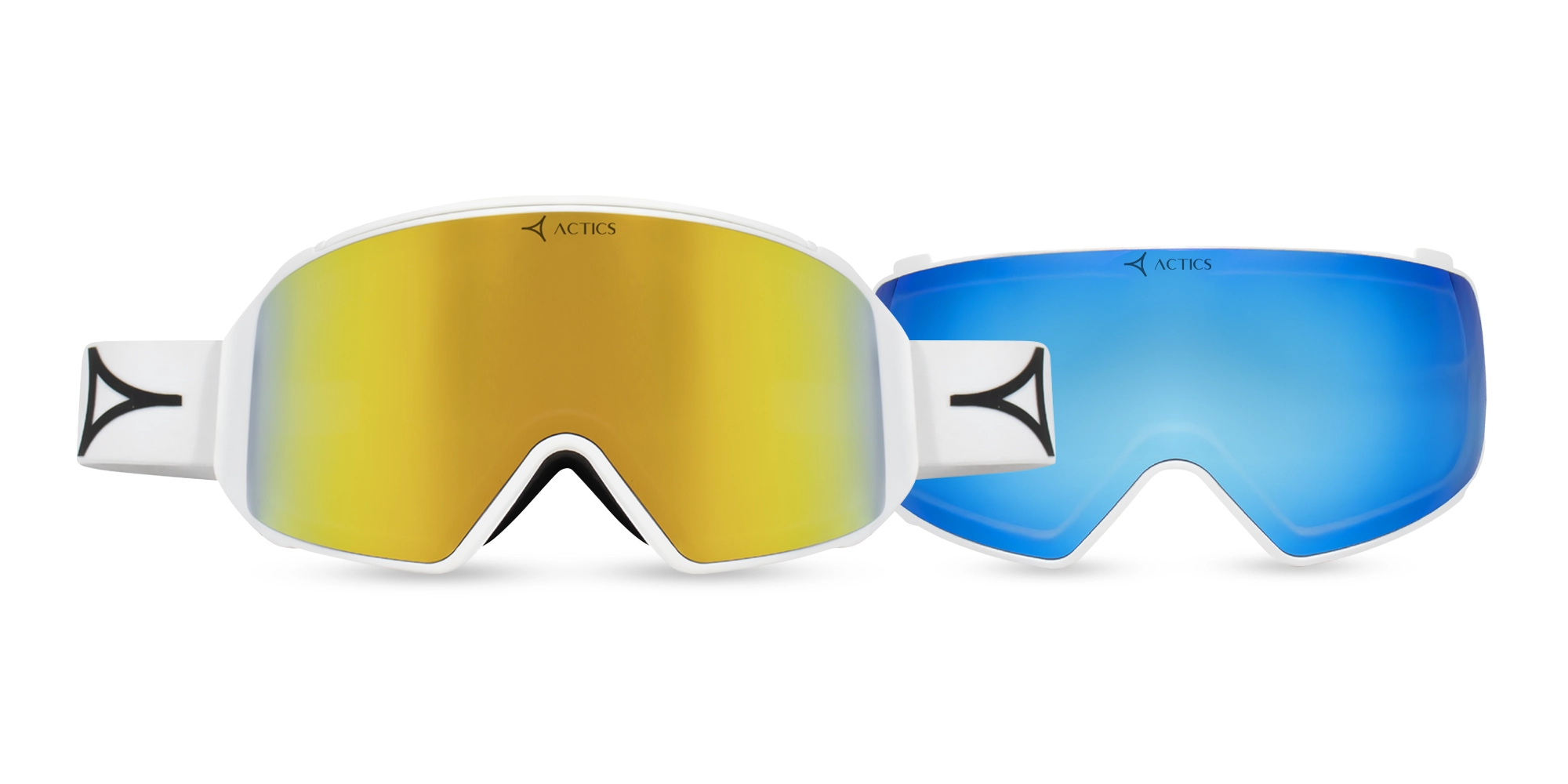 White Ski Goggles for Pro Skiers - 1