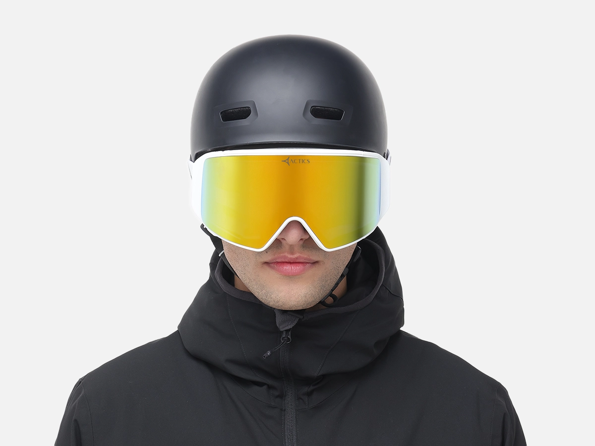 White Ski Goggles for Pro Skiers - 1