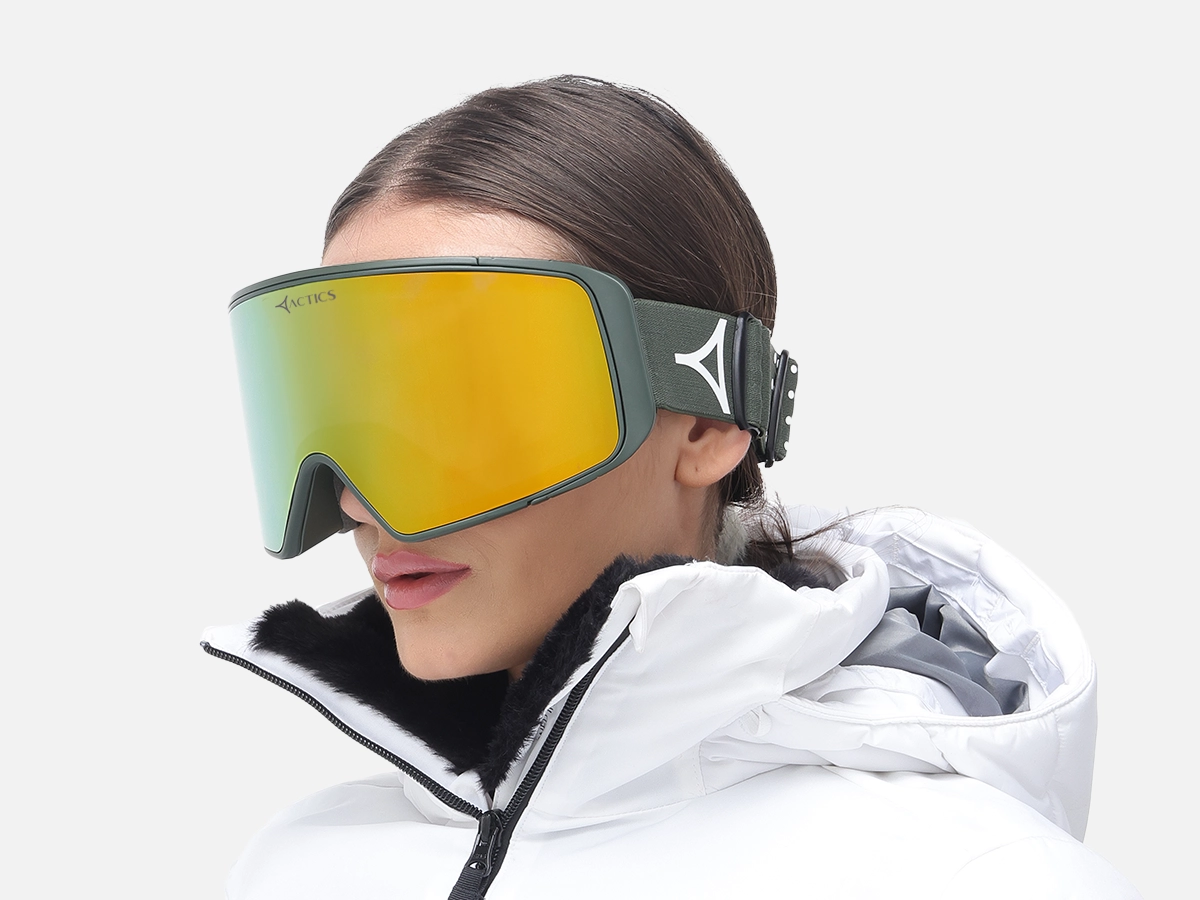 Military Green Ski Goggles - 1