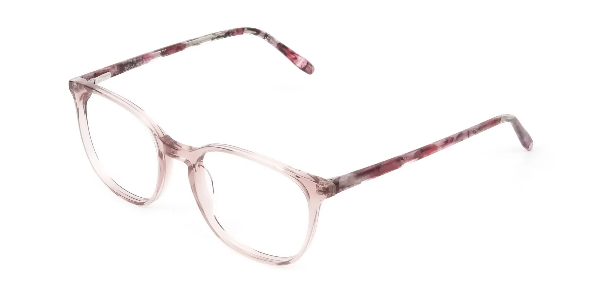 Crystal Pink Eyeglasses in Square - 2