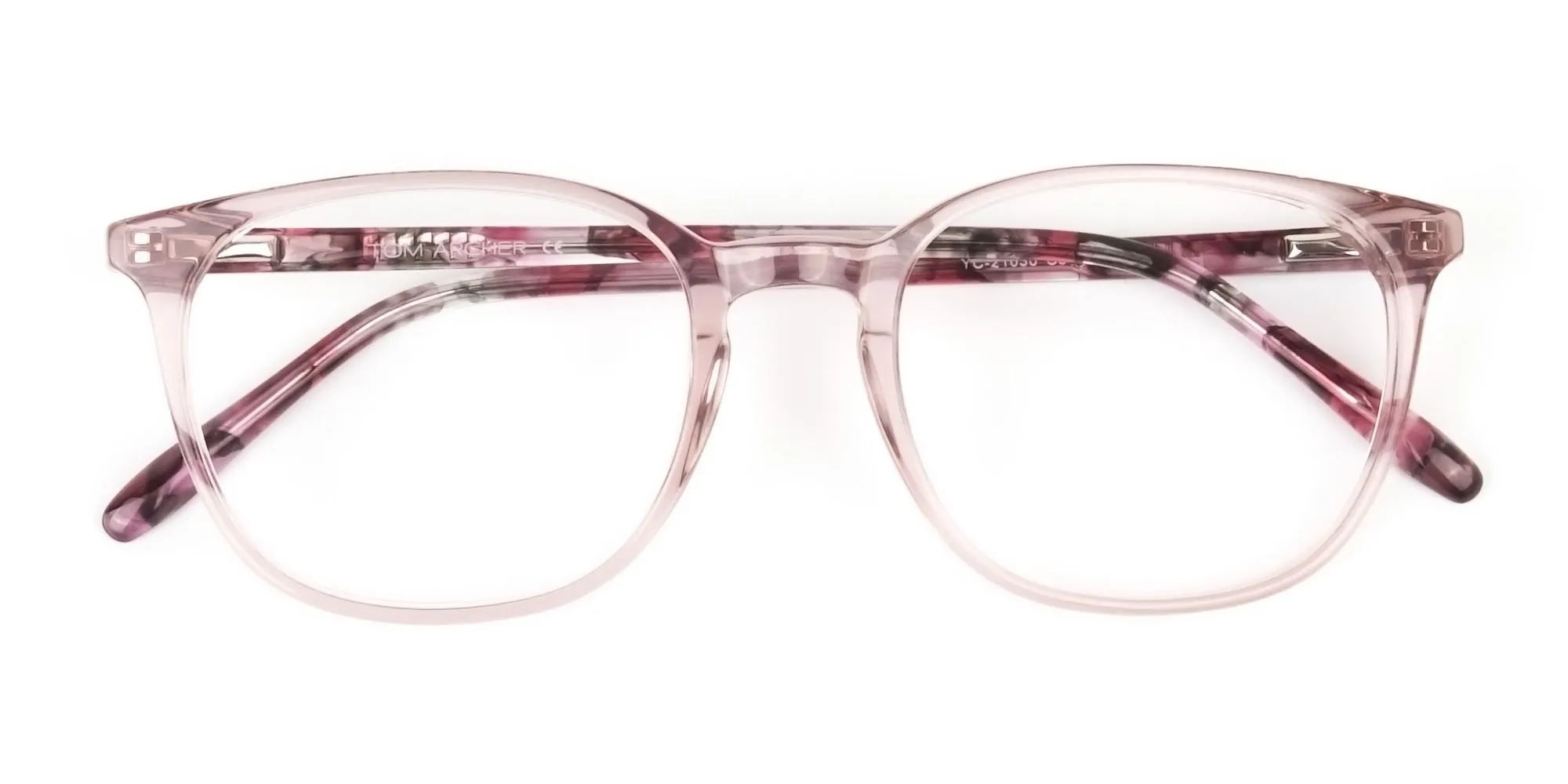 Crystal Pink Eyeglasses in Wayfarer - 2
