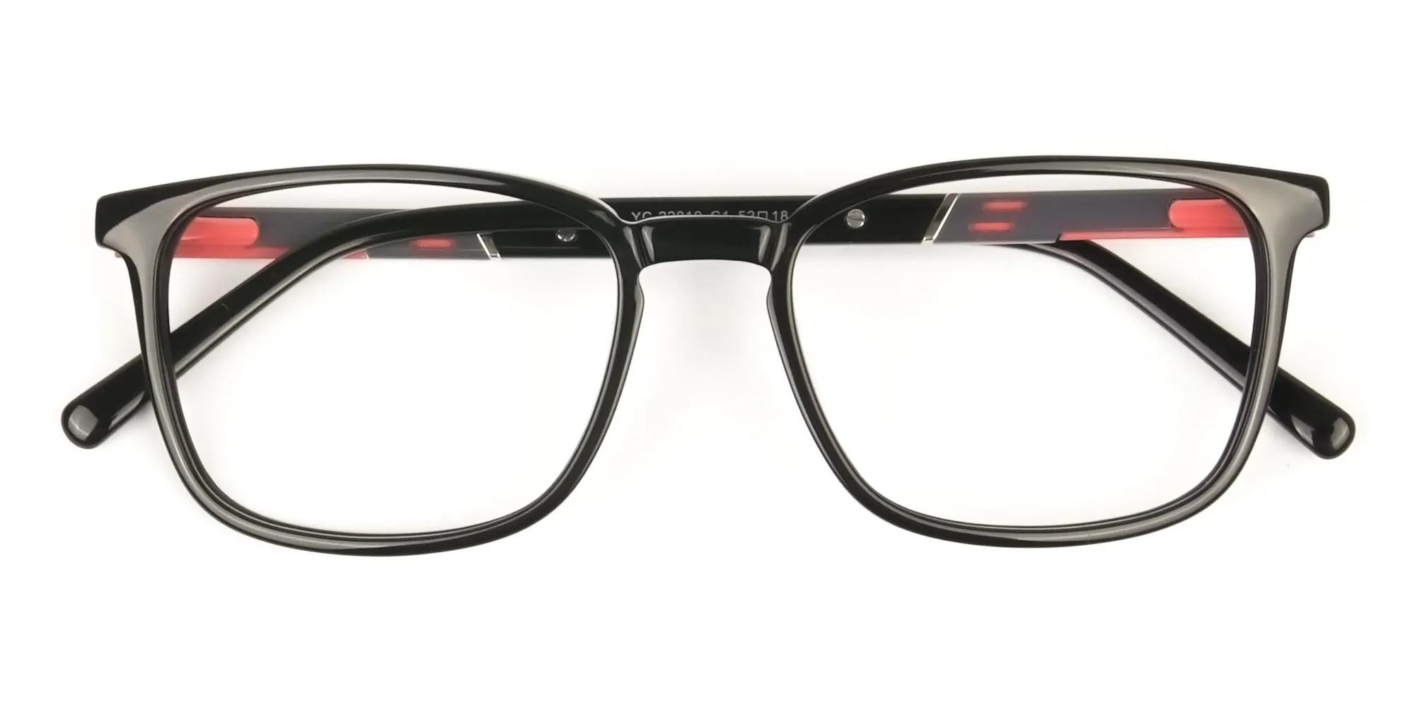 Lightweight Black Sport Style Rectangular Glasses - 2
