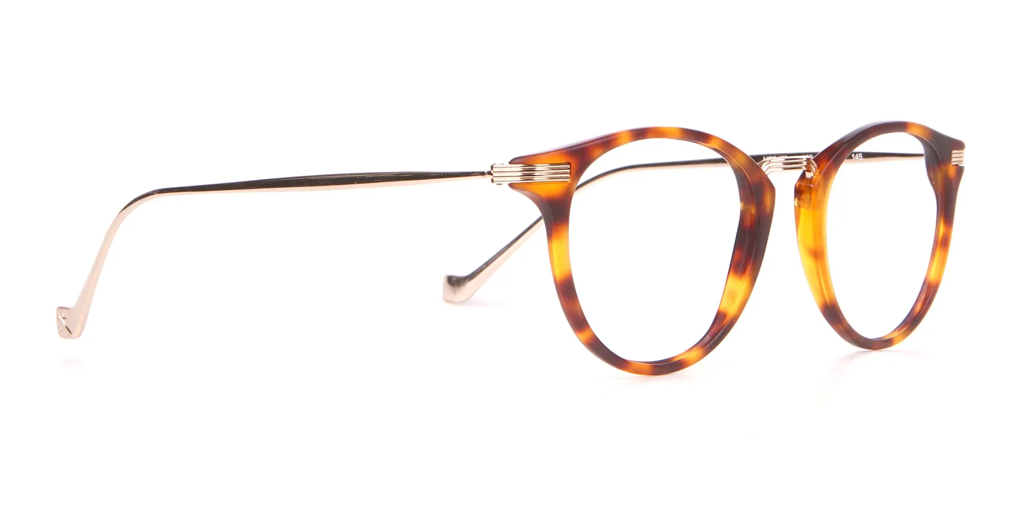 HACKETT Bespoke HEB173 Retro Round Glasses Tortoise & Gold-2