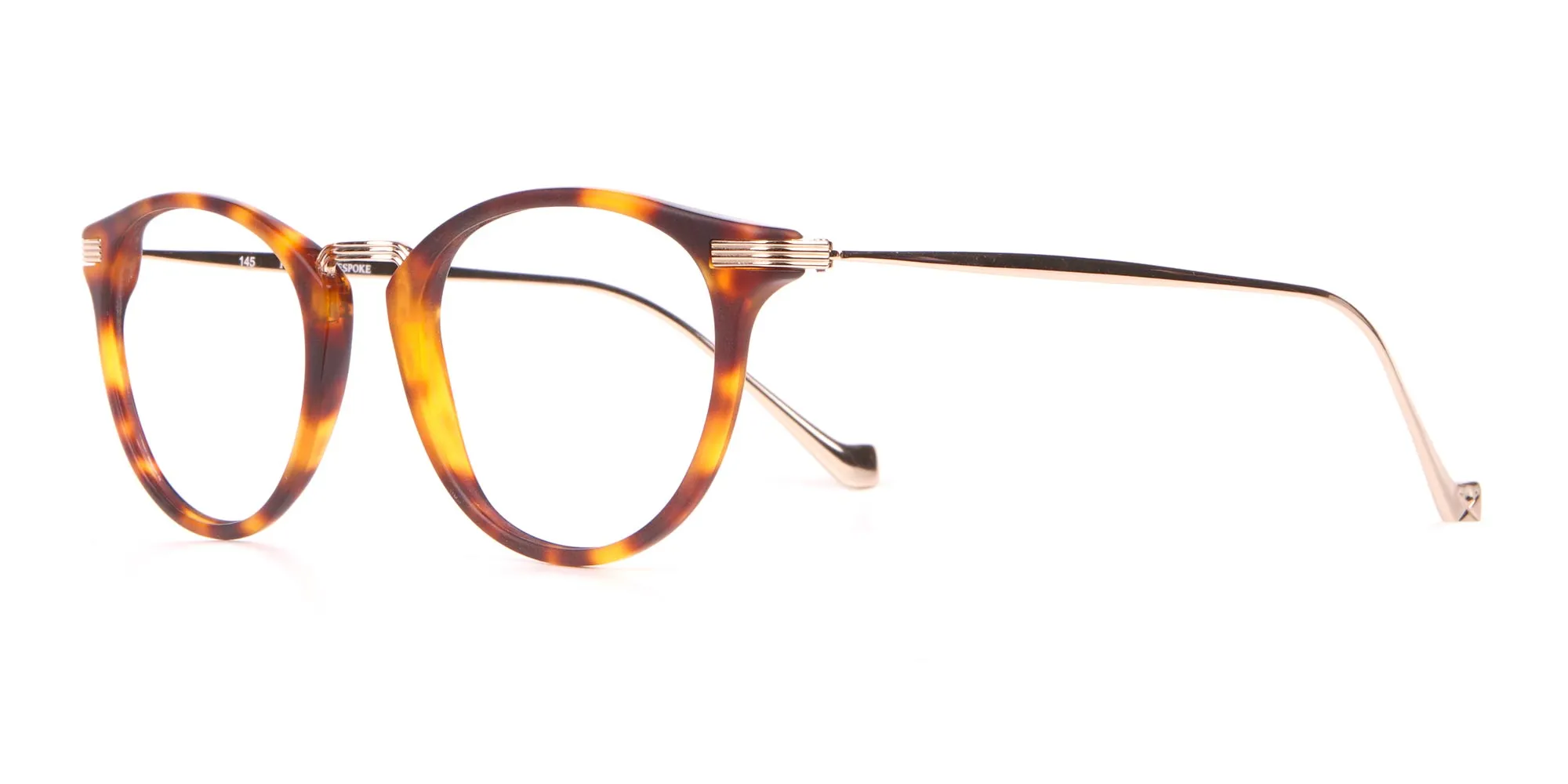 HACKETT Bespoke HEB173 Retro Round Glasses Tortoise & Gold-2