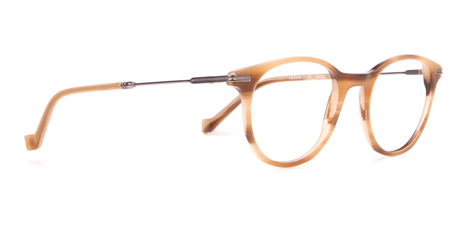 HACKETT Bespoke HEB204 Classic Round Frame Milky Tortoise-2