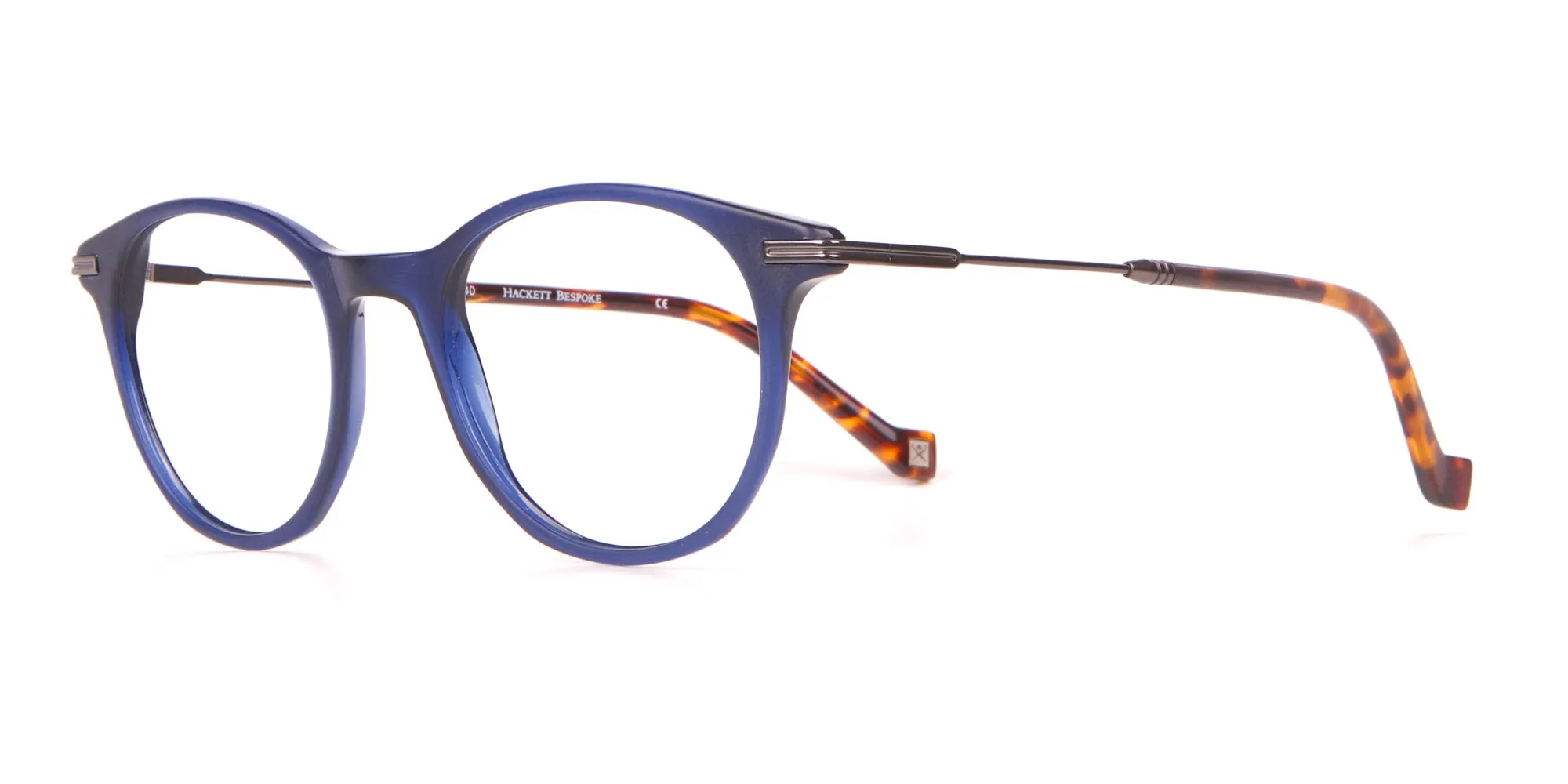 HACKETT Bespoke HEB204 Classic Round Frame Navy & Tortoise-2