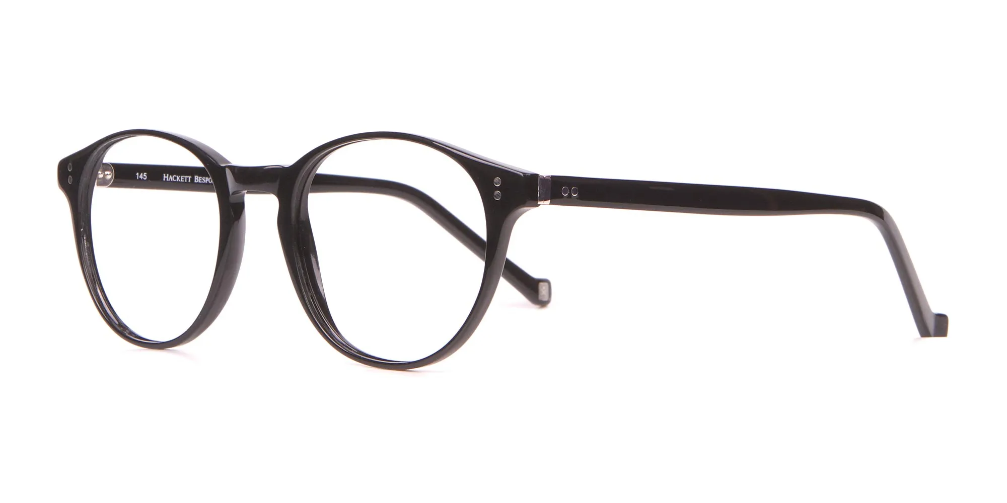 HACKETT Bespoke HEB218 Petite Round Glasses In Black -2