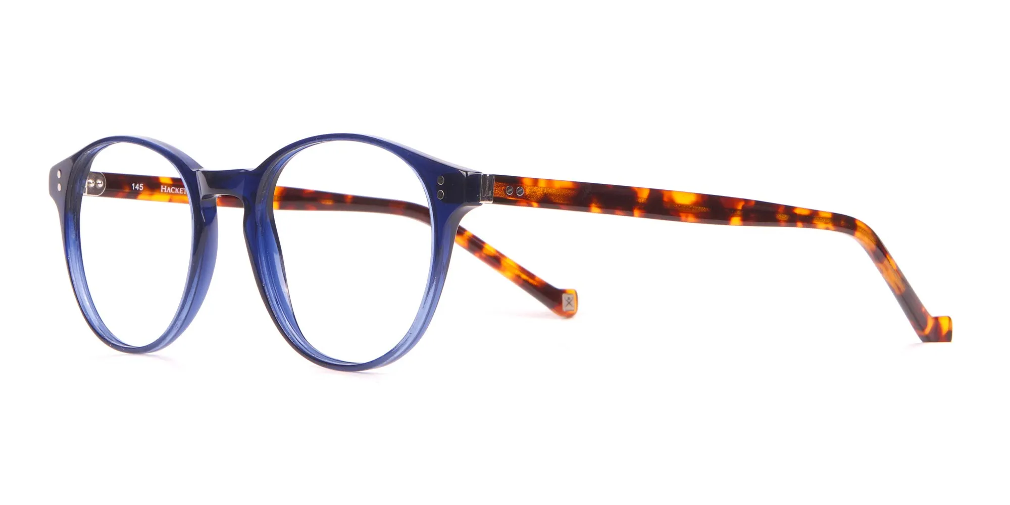 HACKETT Bespoke HEB218 Petite Round Glasses Navy & Tortoise-2