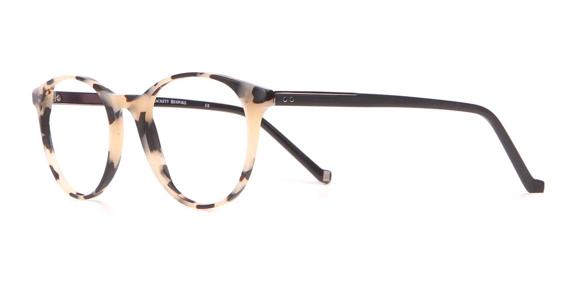 HACKETT HEB 233 Bespoke Retro Round Frame Cream Tortoise-2