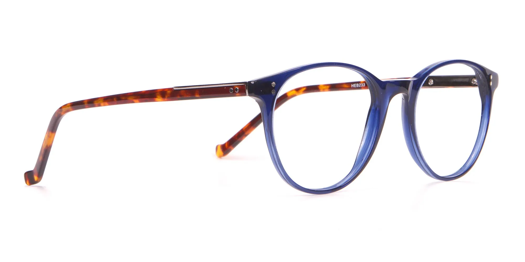 HACKETT HEB 233 Bespoke Retro Round Frame Navy & Tortoise-2