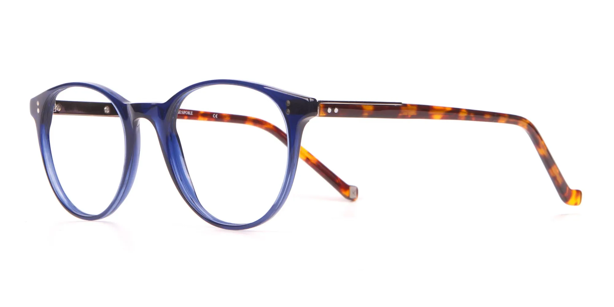 HACKETT HEB 233 Bespoke Retro Round Frame Navy & Tortoise-2