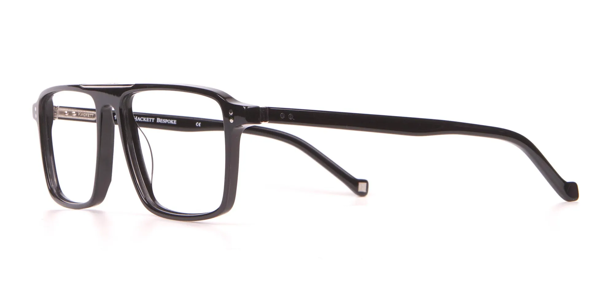 HACKETT HEB236 Wide Fit Rectangular Frame Black Horn-2