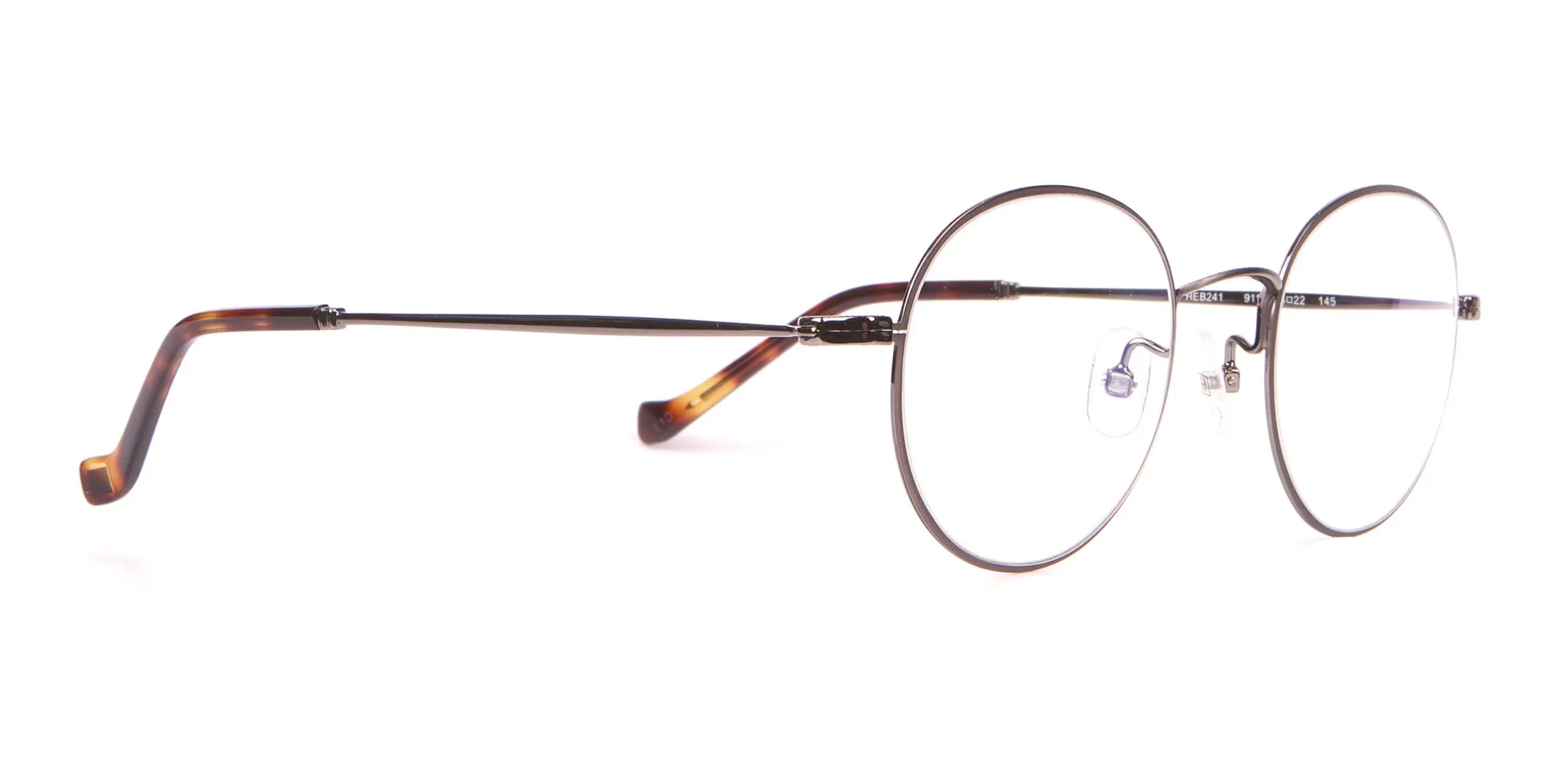 HACKETT Bespoke HEB241 Classic Round Glasses Gunmetal & Horn-2