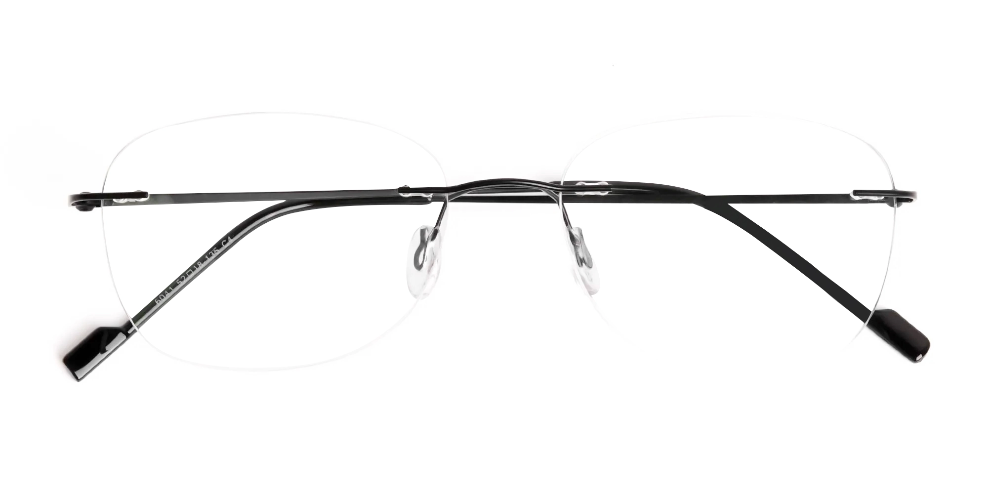 black squarer rimless square glasses frames-1