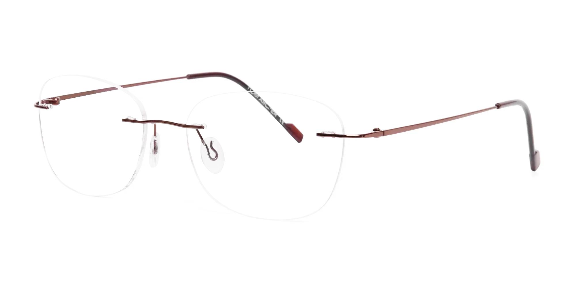 gold rimless titanium glasses frames-1