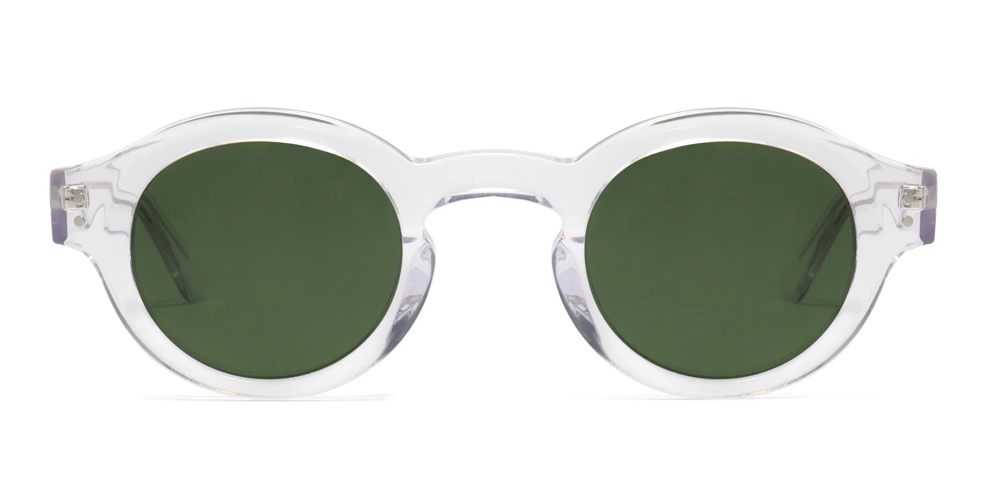 Transparent Green Full Rim Round Vincent Chase Polarized Blend Edit VC  S15547-C8 Sunglasses at LensKart.com