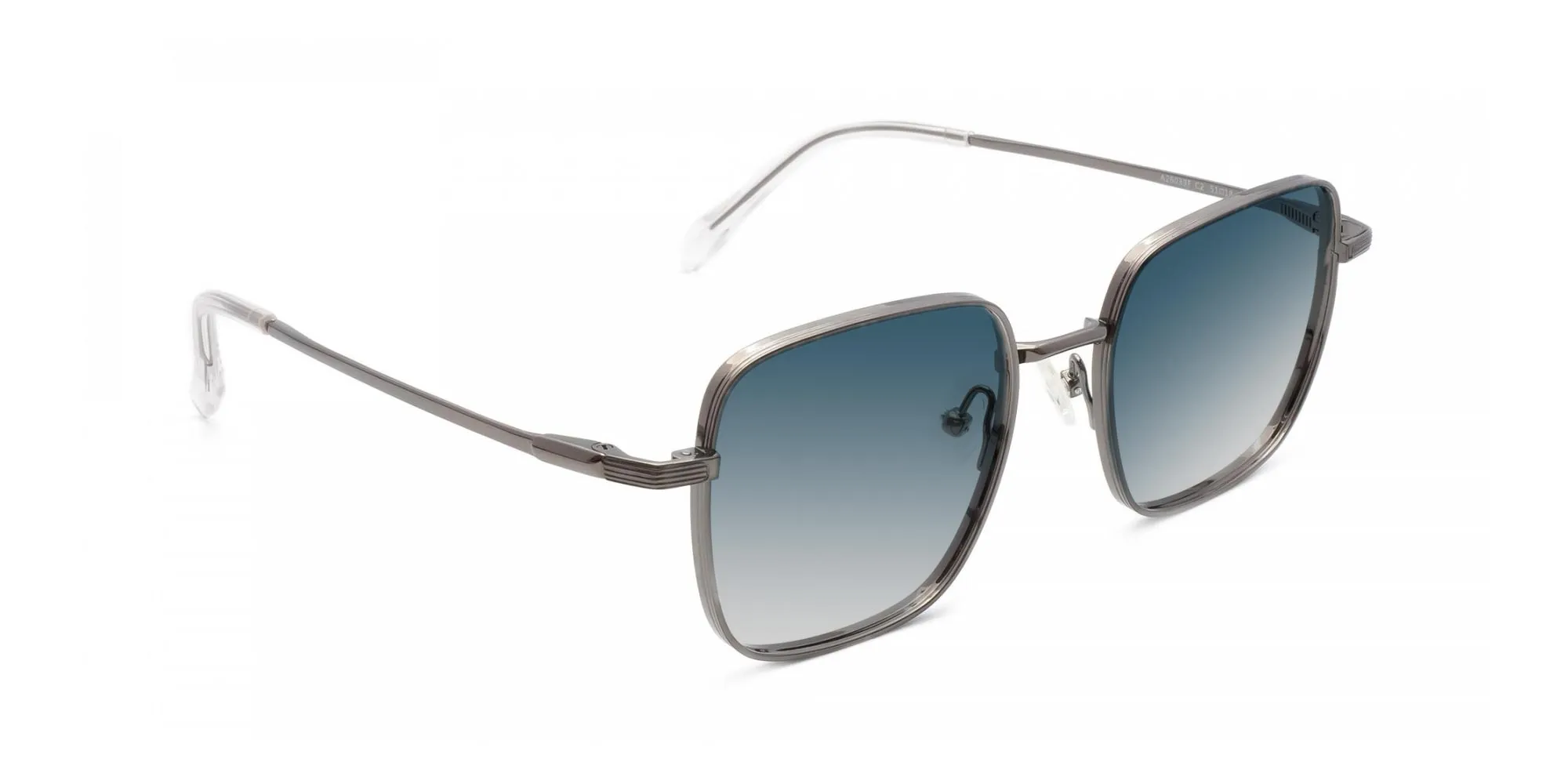 Square Blue Tinted Sunglasses-1