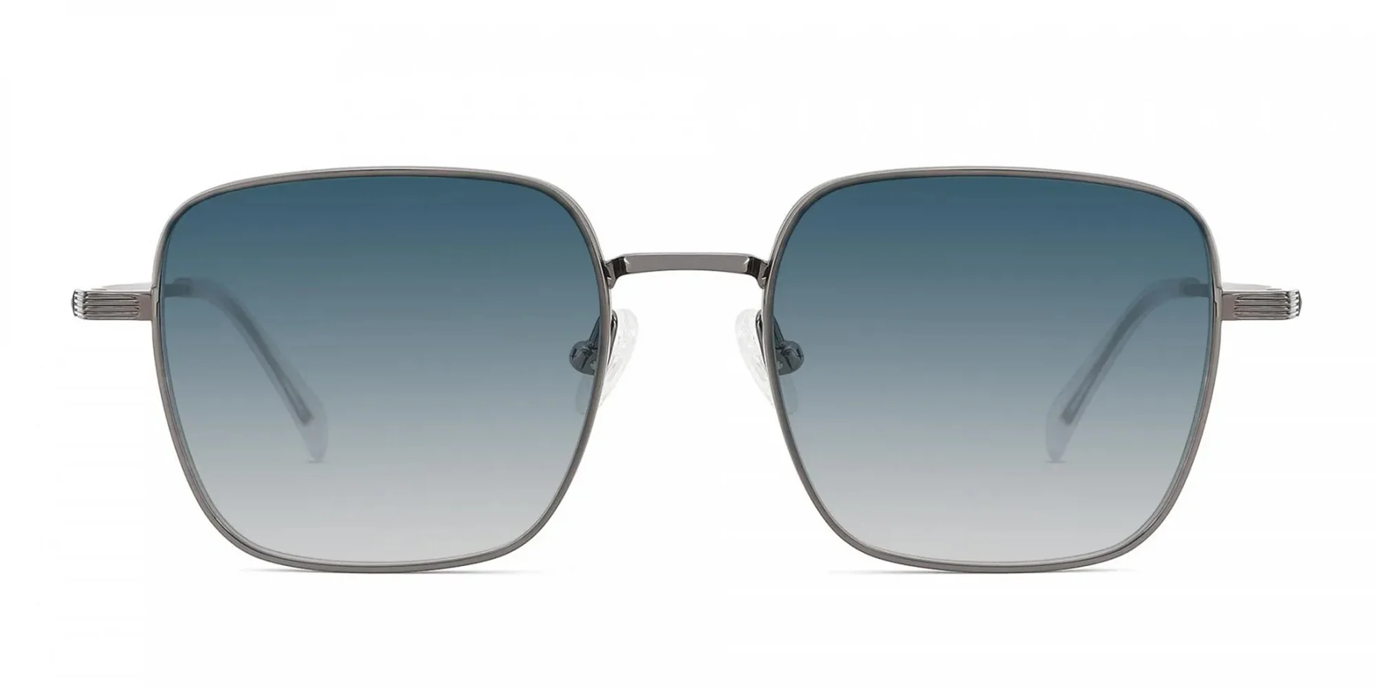 Square Blue Tinted Sunglasses-1