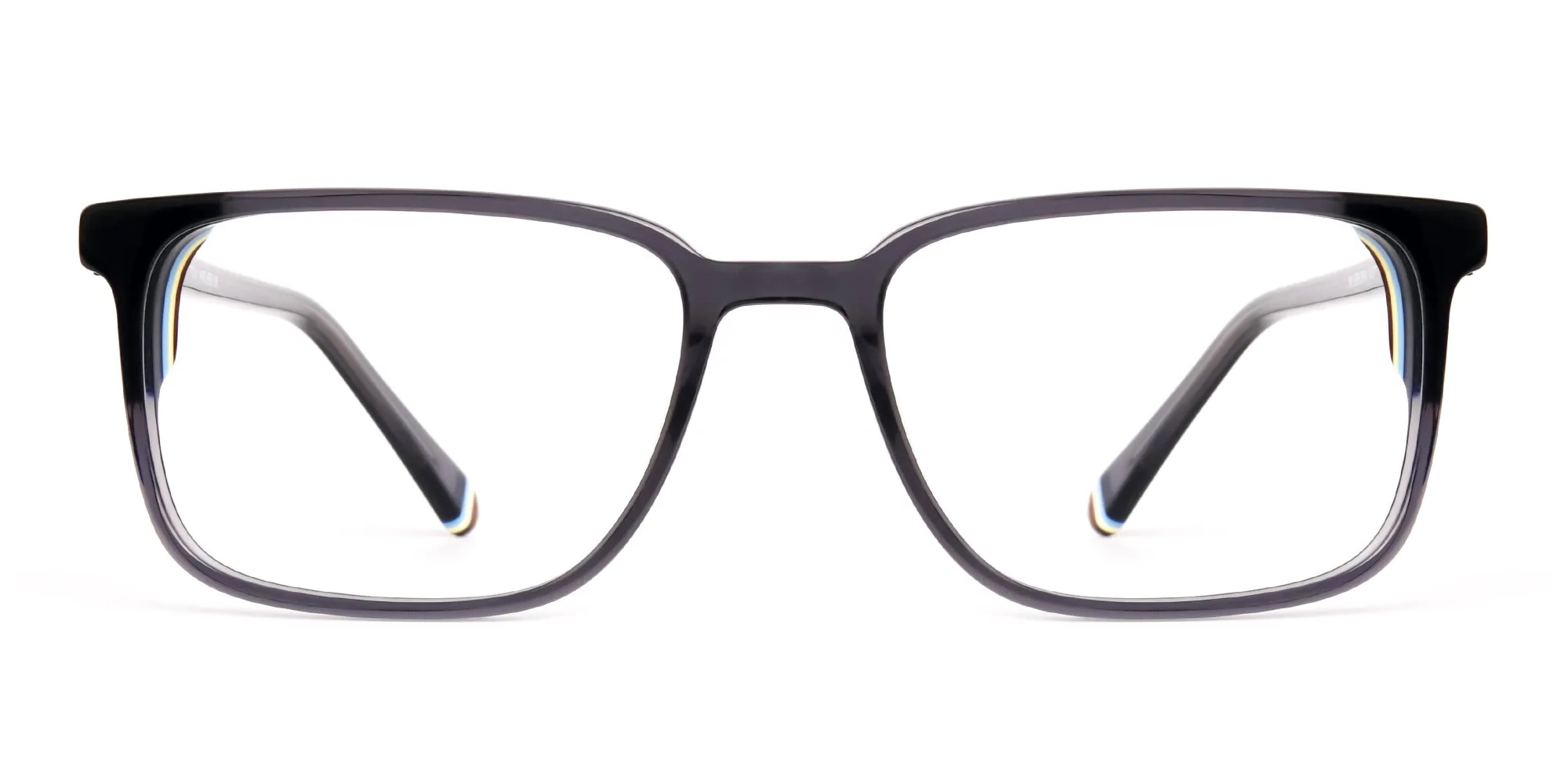dark grey shiny rectangular glasses frames-1
