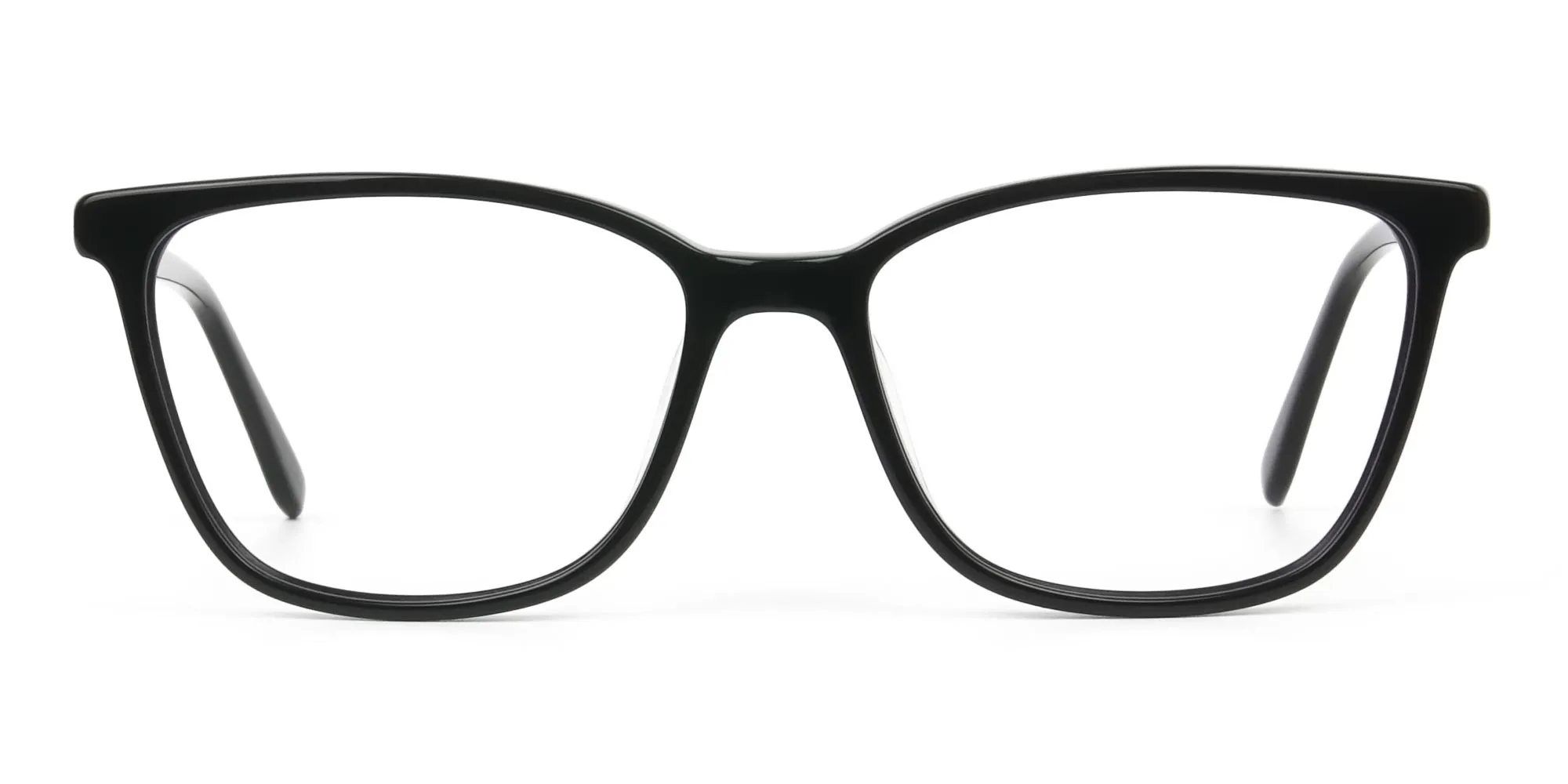 Women Nerd Black Acetate Spectacles in Rectangular - 2