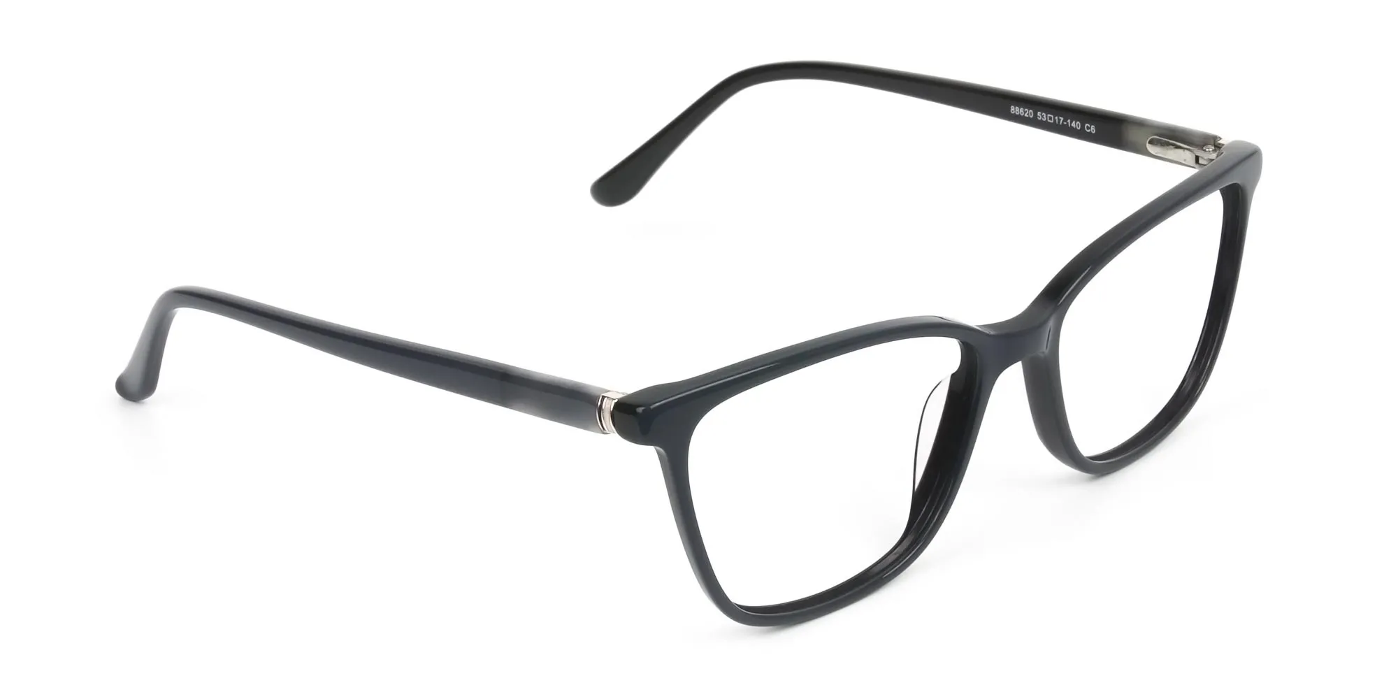 Acetate Classic Blue Spectacles in Rectangular - 2