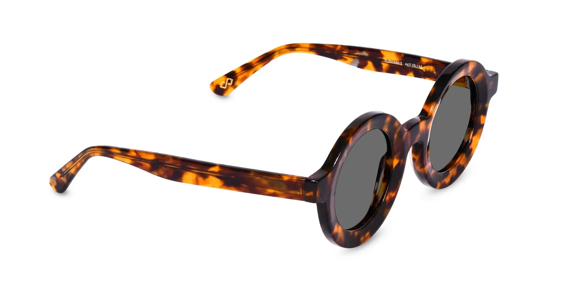 Round Tortoise Shell Sunglasses-1