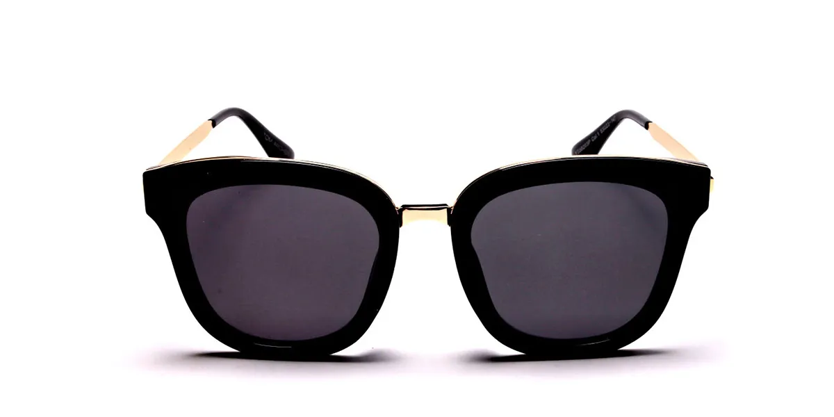 Black and Gold Simple Sunglasses - 1