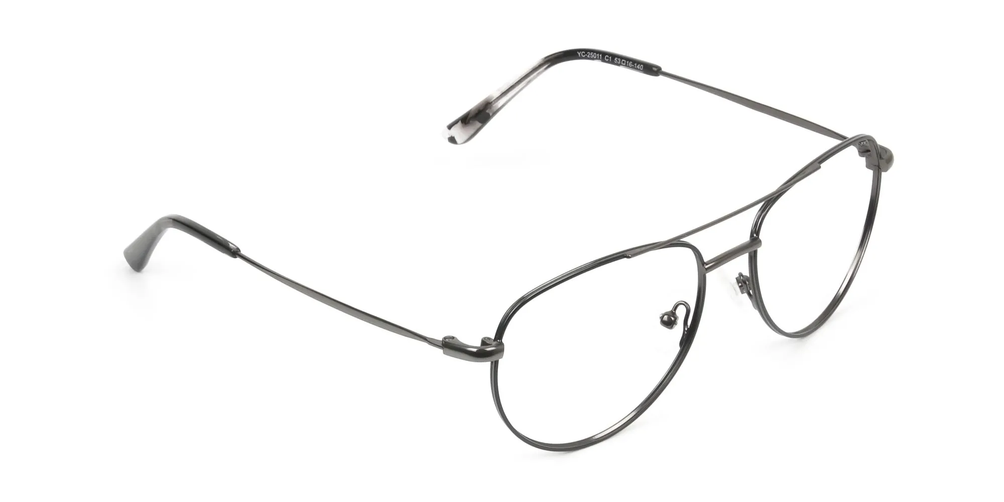 Black and Dark Gunmetal Pilot Glasses - 2