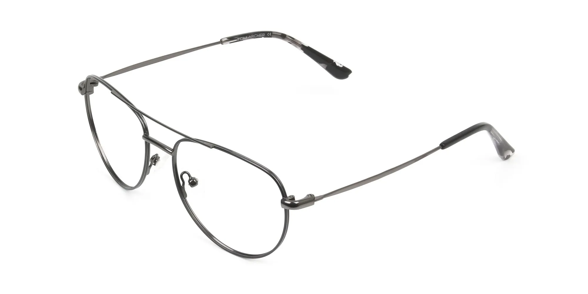 Black and Dark Gunmetal Pilot Glasses - 2