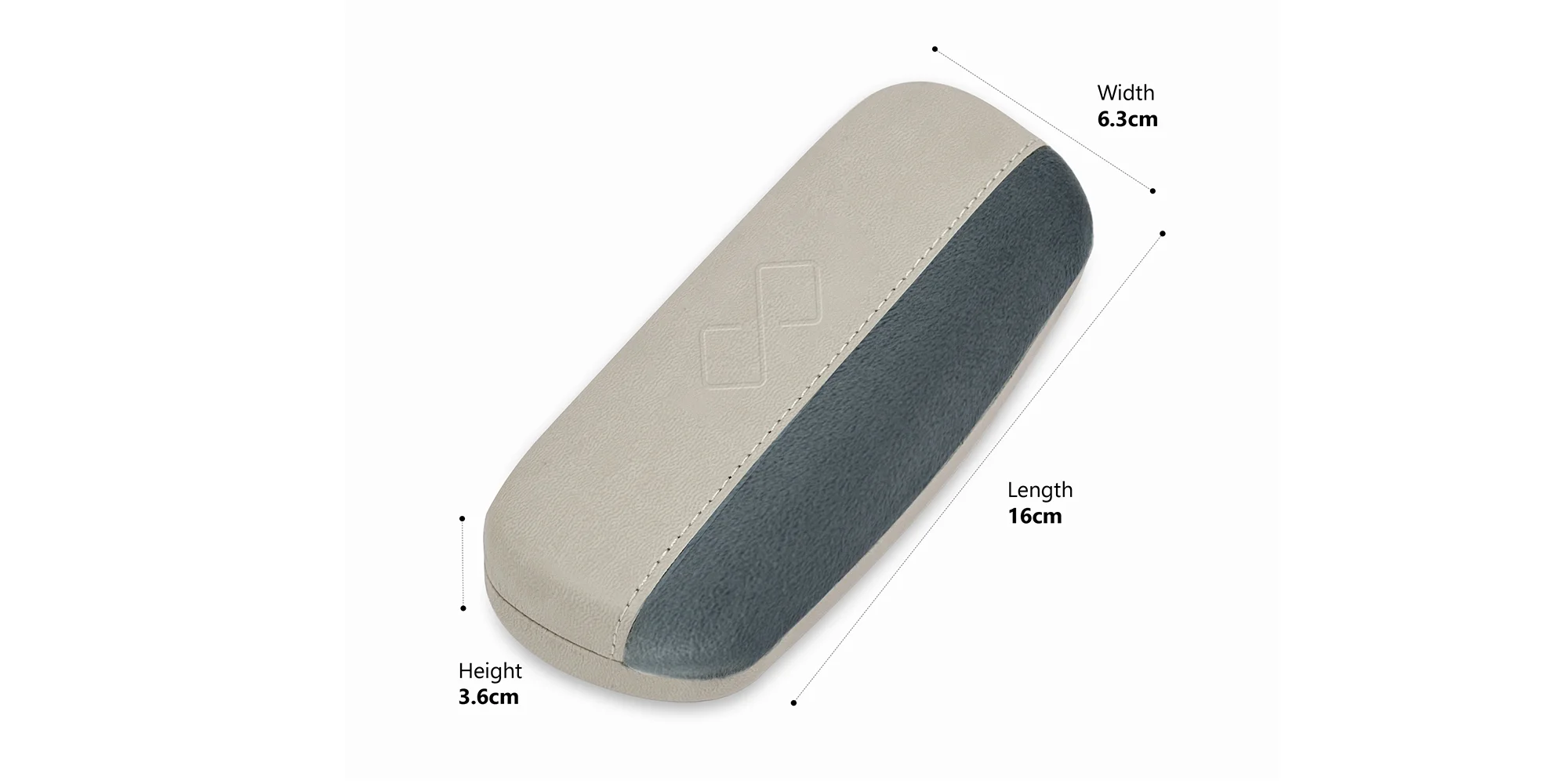 Grey Hard Case Eyeglass Case-1